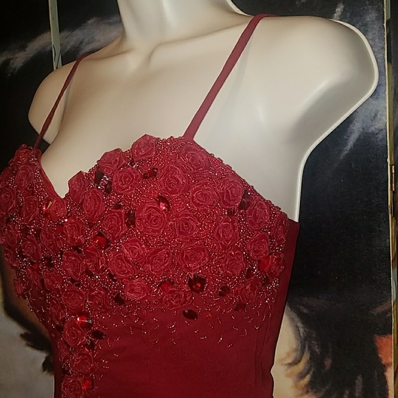 Tatyana Hermosa Dress 50s Valentine Red Ruby Roses - Picture 5 of 8
